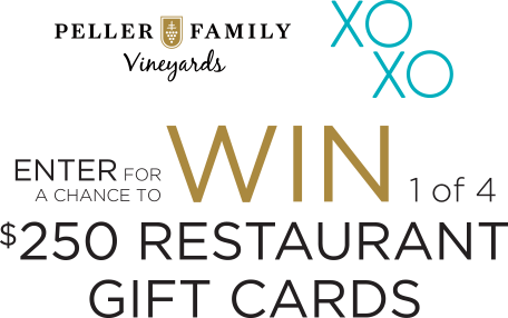 Enter for a chance to WIN a $250 Restaurant Gift Card from Peller Family Vineyards and XOXO Wines.